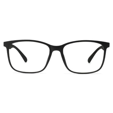 Retro Square Blue Light Blocking Glasses - Black